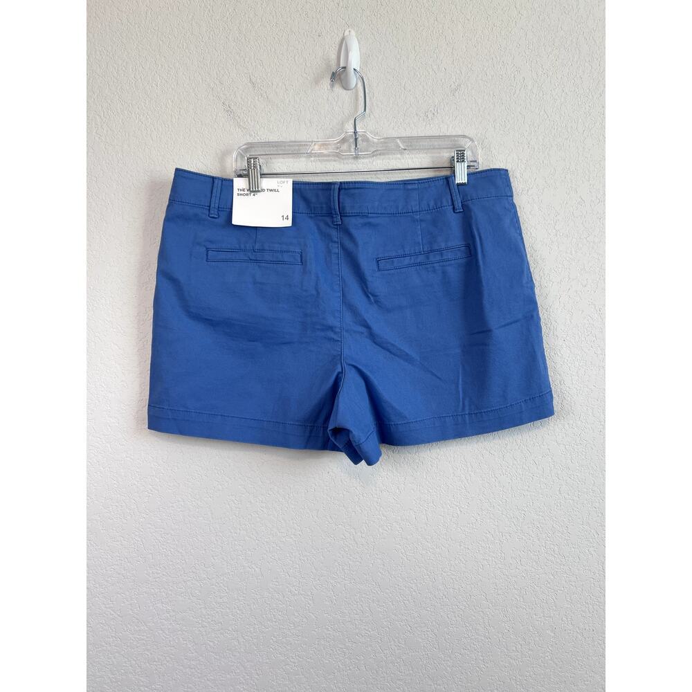 NWT Loft The Washed Twill Shorts Size 14 - Stylish & Comfy 4" Inseam - Picture 3 of 8